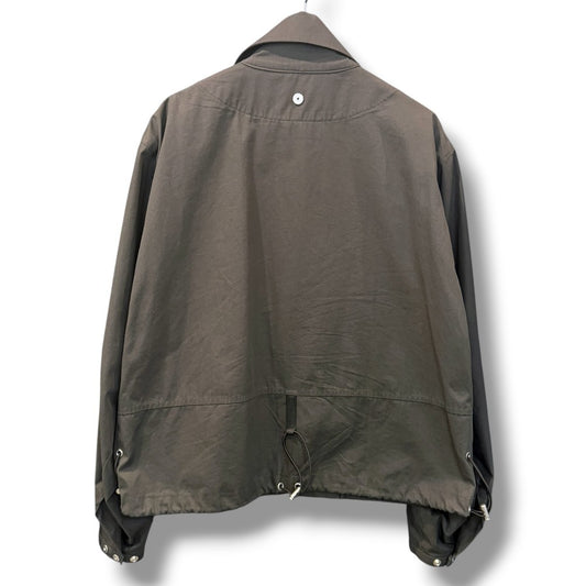 OMAR AFRIDI 25SS Collage Drawcord Jacket Gray Size 48