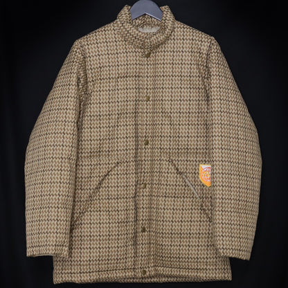 Evisu Patch Check Down Jacket Beige Size 38
