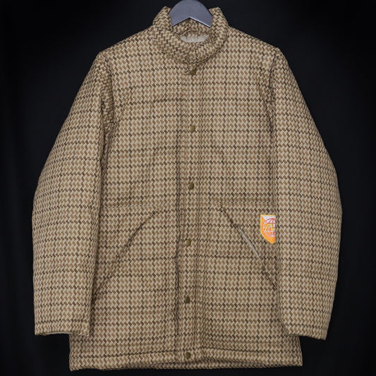 Evisu Patch Check Down Jacket Beige Size 38