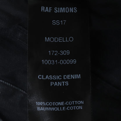 RAF SIMONS 17SS Black Regular Fit Patch Jeans Size 28