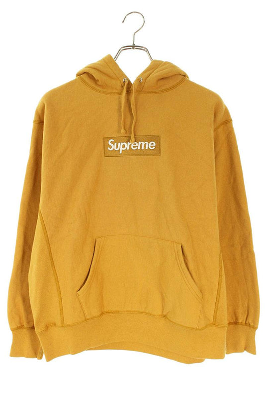 Supreme 21AW Box Logo Hooded Sweatshirt Yellow Size S