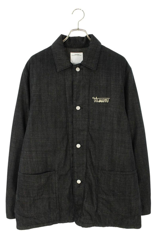 Visvim Logo Embroidered Down Jacket Black Size L