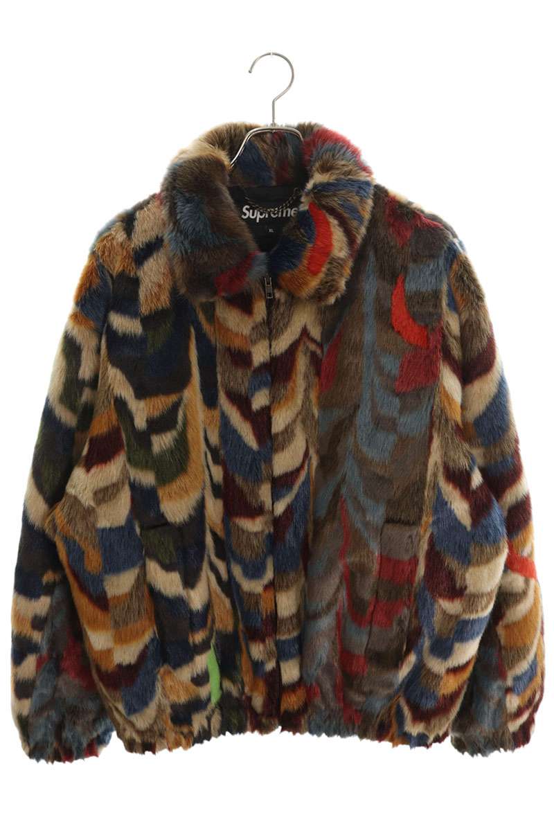 Supreme 22AW Multicolor Faux Fur Bomber Jacket Size XL