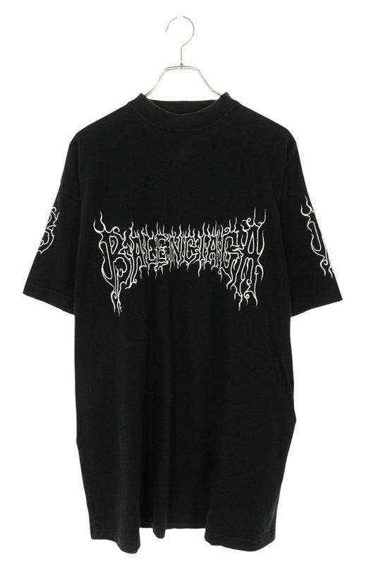 Balenciaga Logo Print T-Shirt Black Size M