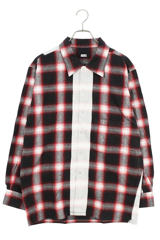 SEQUEL 23AW Long Sleeve Shirt Red x White Size M