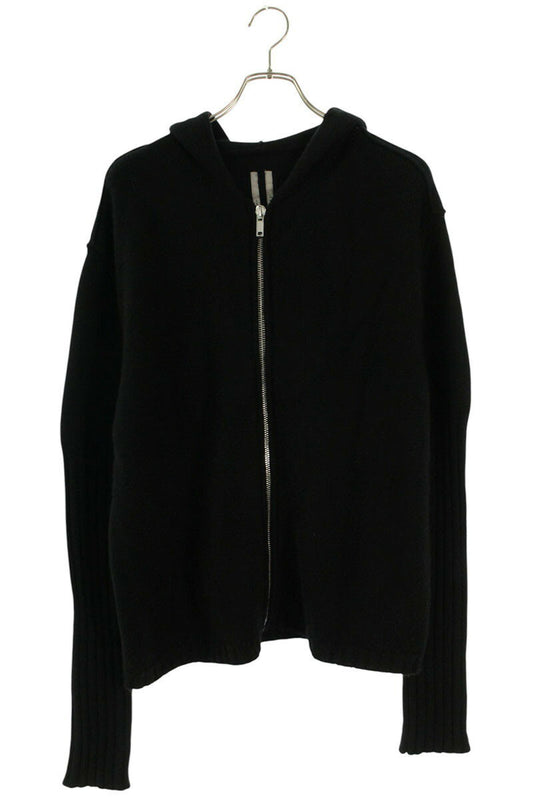 Rick Owens 25SS KLWS Cashmere Zip Up Hoodie Black Size M