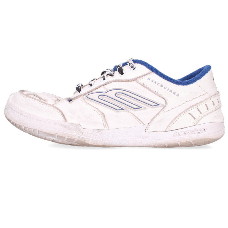 BALENCIAGA Hamptons Sneakers White and Blue Size 7.5