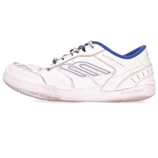 BALENCIAGA Hamptons Sneakers White and Blue Size 7.5