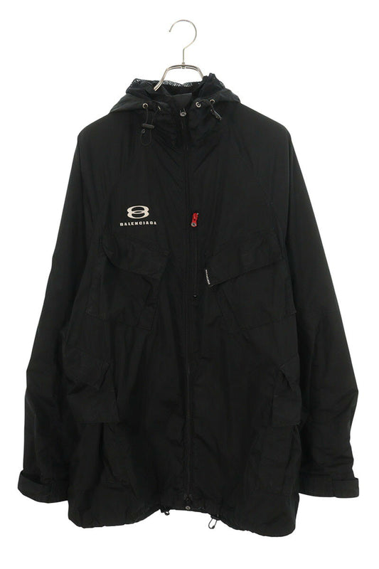 BALENCIAGA Raglan Sleeve Technical Parka Black Size XS