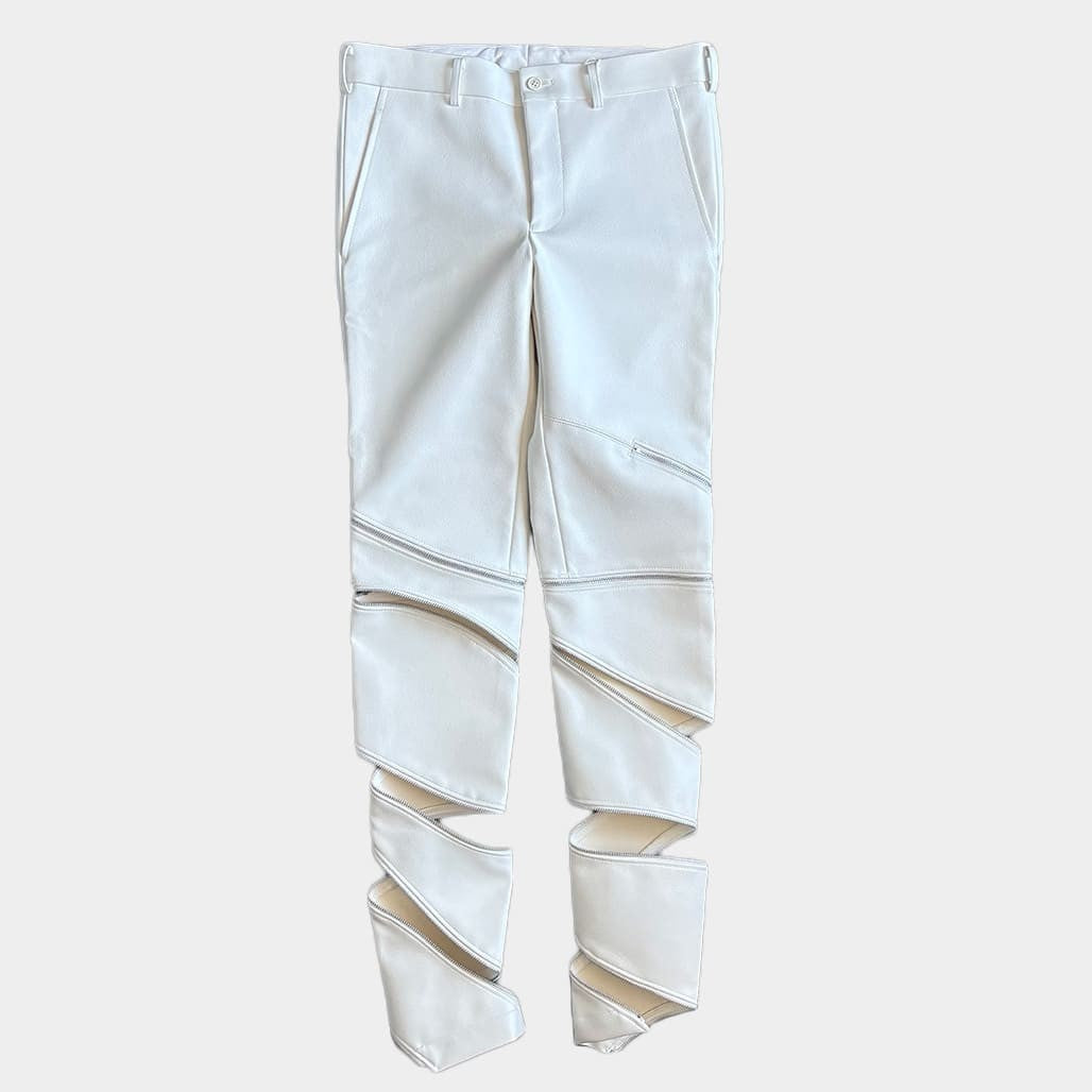 COMME DES GARCONS HOMME PLUS 18AW Leather Pants White Size S