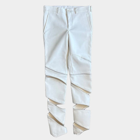 COMME DES GARCONS HOMME PLUS 18AW Leather Pants White Size S