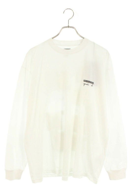 agnes b. x Neighborhood Print Long Sleeve T-Shirt White Size XL