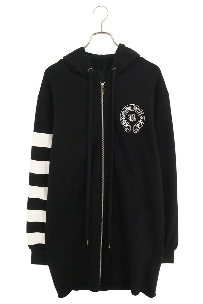 Chrome Hearts BELLA HD ZIP LNG BELLA Embroidered Up Hoodie Black Size S