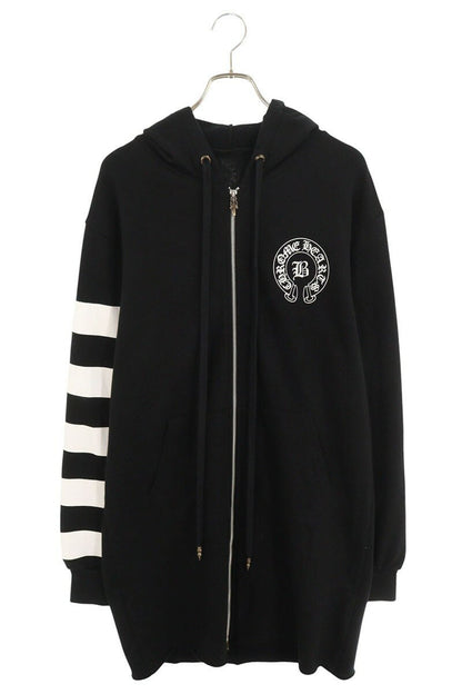 Chrome Hearts BELLA HD ZIP LNG BELLA Embroidered Up Hoodie Black Size S