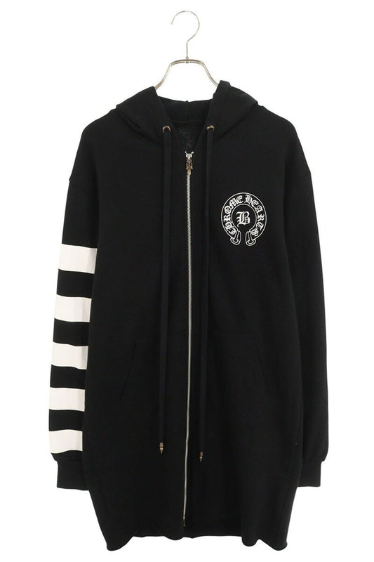 Chrome Hearts BELLA HD ZIP LNG BELLA Embroidered Up Hoodie Black Size S