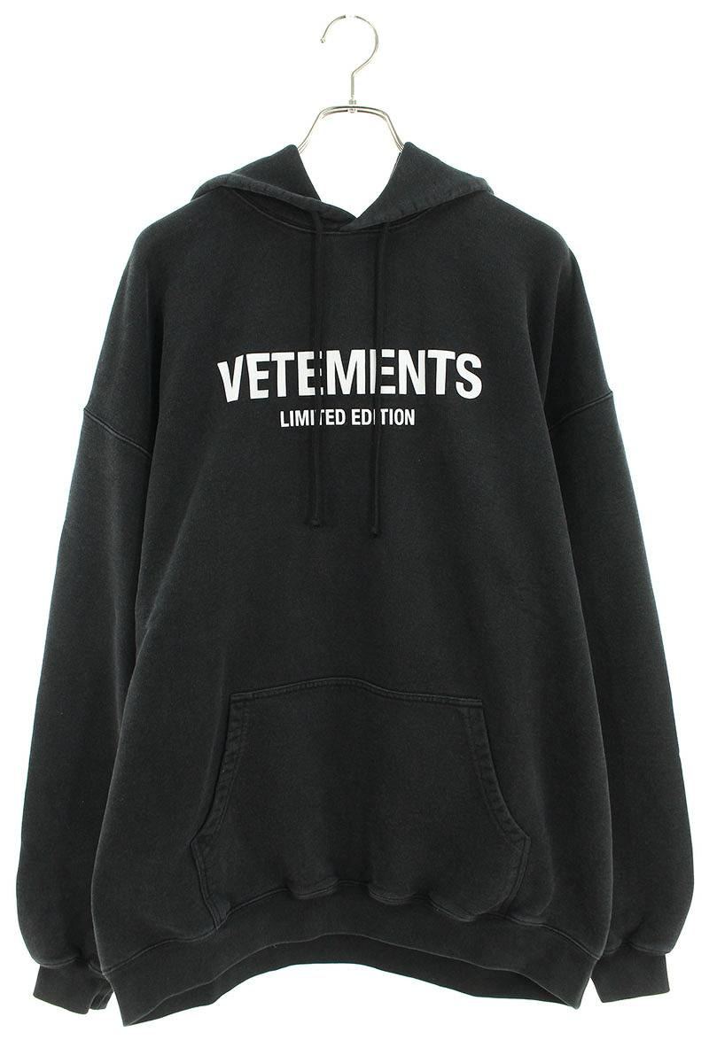 Vetements 24SS WASHEDBLACK Logo Hoodie Black Size XS