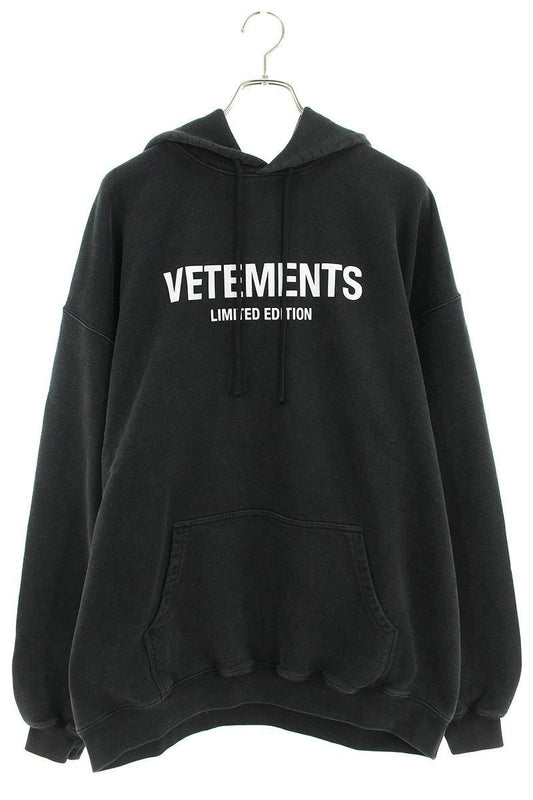 Vetements 24SS WASHEDBLACK Logo Hoodie Black Size XS