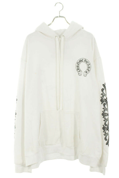 Chrome Hearts SWTSHRT PLVR Horseshoe Print Pullover Hoodie White Size XXL
