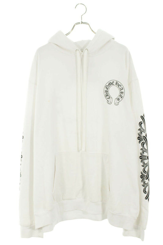 Chrome Hearts SWTSHRT PLVR Horseshoe Print Pullover Hoodie White Size XXL