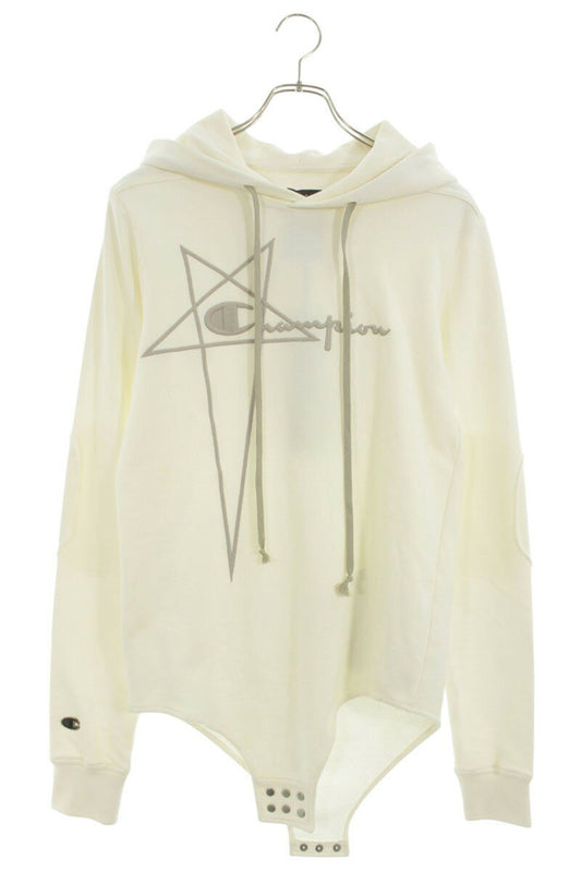 Rick Owens x Champion Logo Hoodie White Size XS