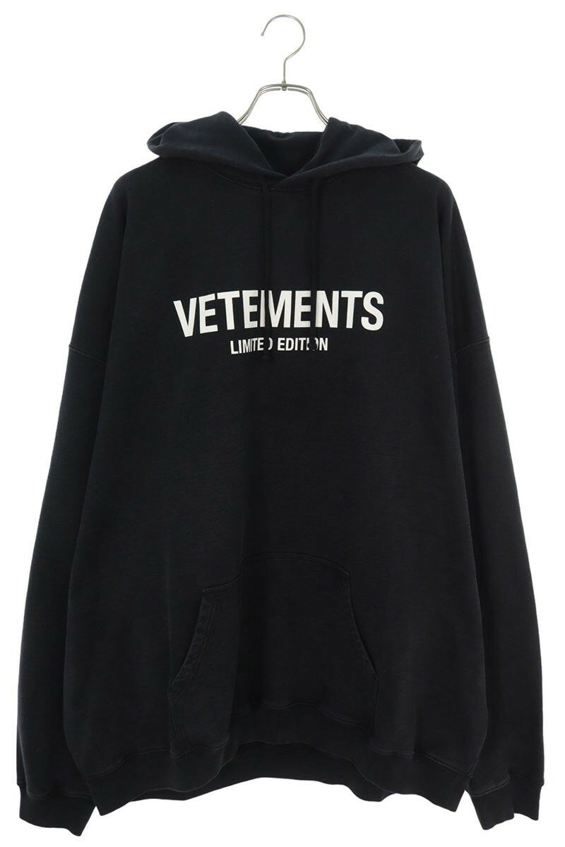Vetements 24AW Logo Hoodie Black x White Multi Size XL