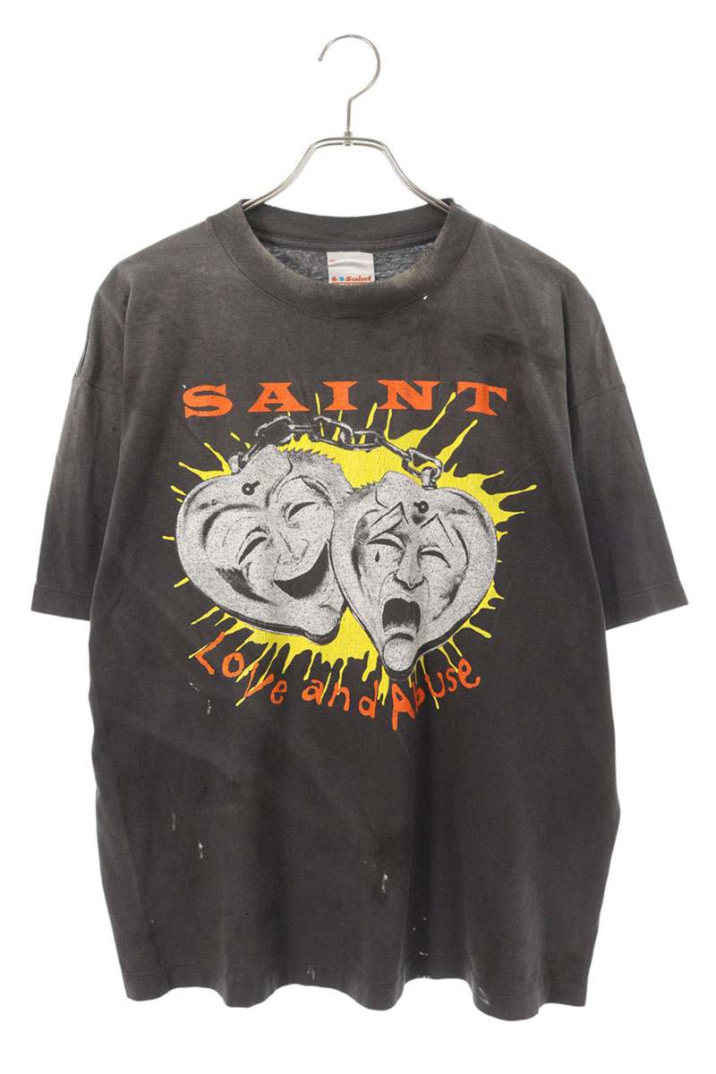 Saint Michael 25AW Print T-Shirt Black Size L