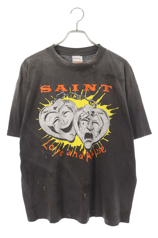 Saint Michael 25AW Print T-Shirt Black Size L