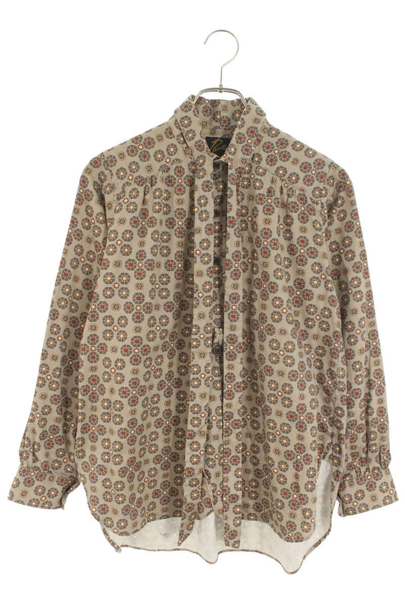 Needles All-Over Print Long Sleeve Shirt Beige Size 2