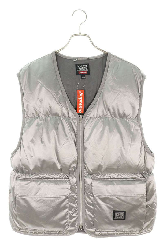 Supreme x FRANCOIS GIRBAUD 25SS Down Puffer Vest Silver Size L