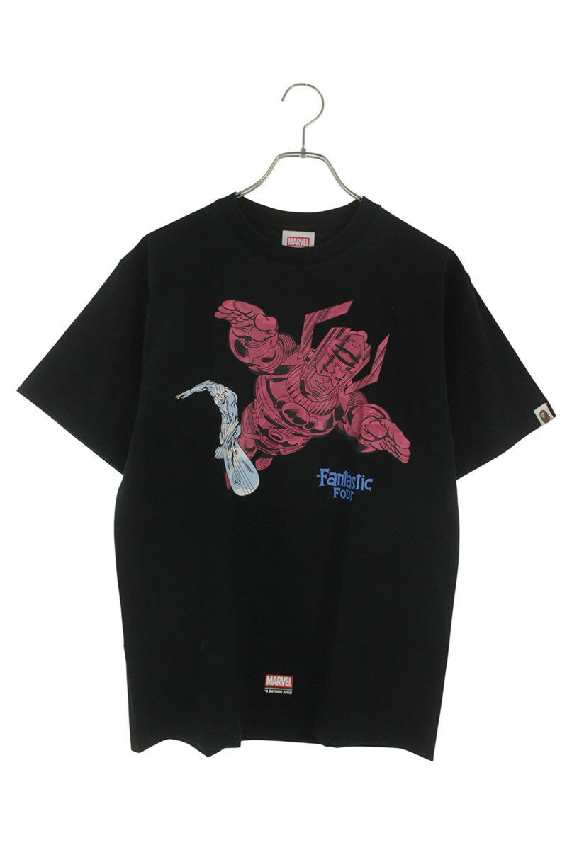 Bape GALACTUS & SILVER SURFER TEE Print T-Shirt Black Size S