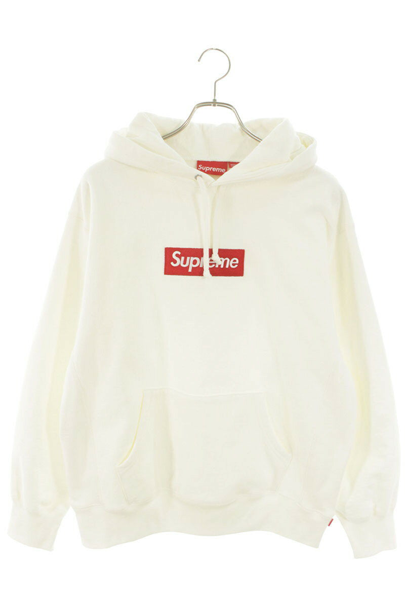Supreme 21AW Box Logo Hooded Sweatshirt White Size M