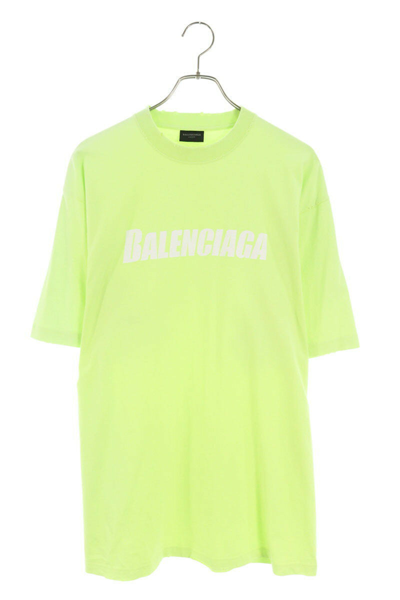Balenciaga Oversized Logo T-Shirt Green Size XXS