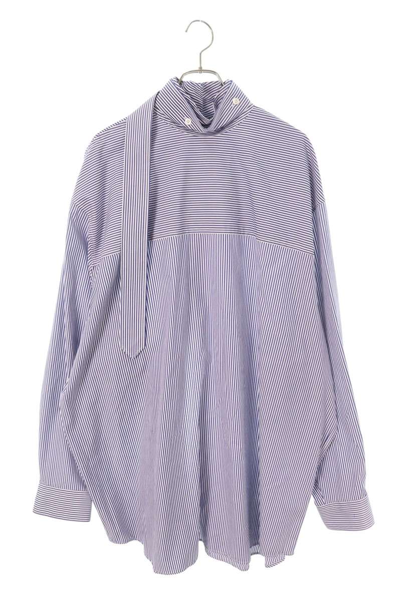 Dries Van Noten 25AW Striped Long Sleeve Shirt Blue x White Size L