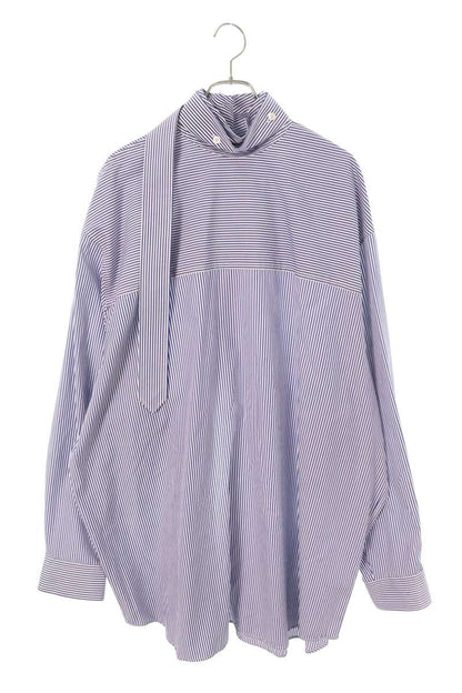 Dries Van Noten 25AW Striped Long Sleeve Shirt Blue x White Size L