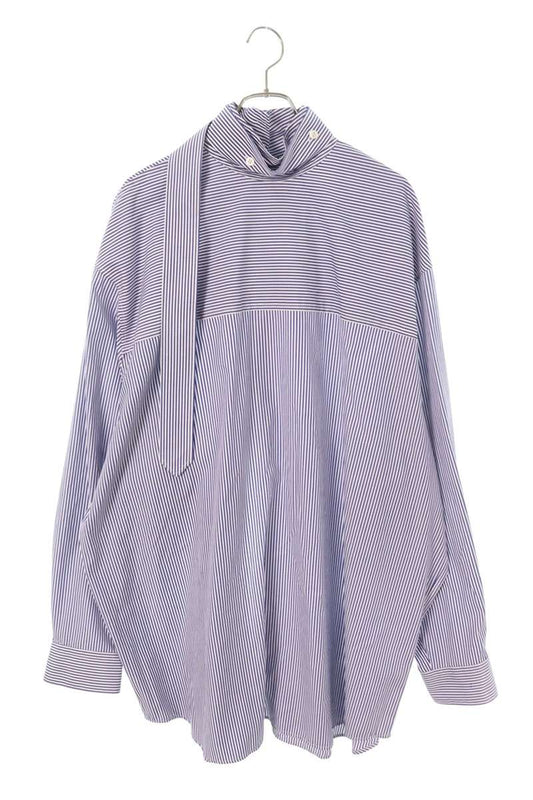 Dries Van Noten 25AW Striped Long Sleeve Shirt Blue x White Size L