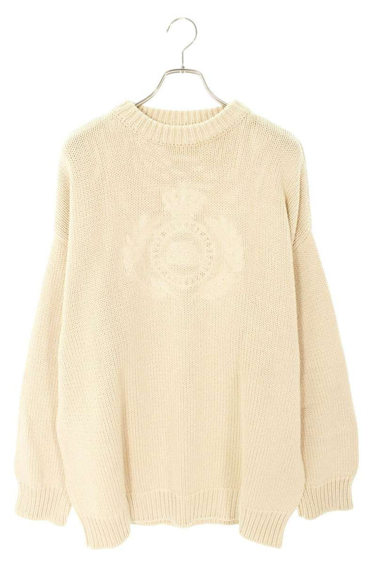 Balenciaga embroidery BB Logo Embroidered Knit Sweater Beige Size XS