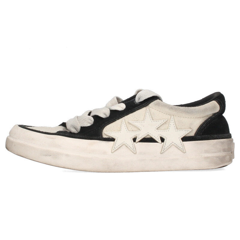 Amiri SUNSET SKATE LOW Leather Sneakers White x Black Size 43