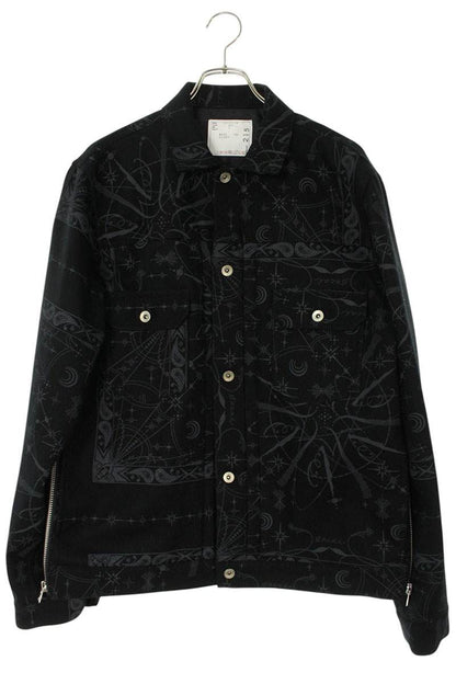 Sacai 20AW Print Blouson Black x Gray Size L