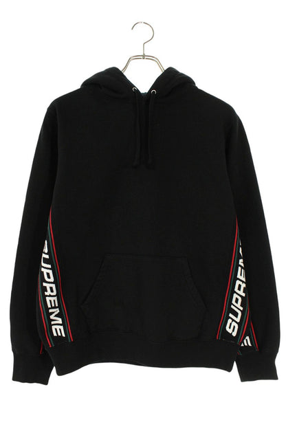 Supreme 19AW Text Rib Hooded Sweatshirt Black Size S