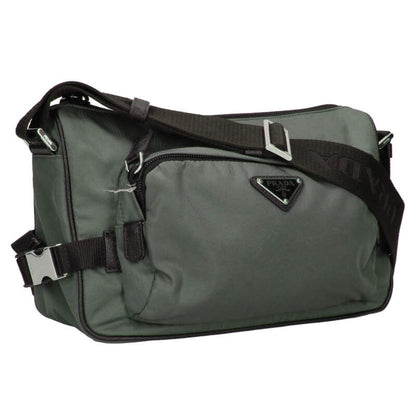 Prada Logo Shoulder Bag Green x Black