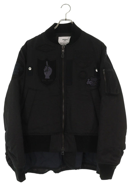 Sacai SPIEWAK Gonz Multi Patch Blouson Jacket Black Size M