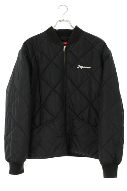Supreme 21AW Quit Your Job Quilted Work Jacket Embroidered Blouson Black Size M
