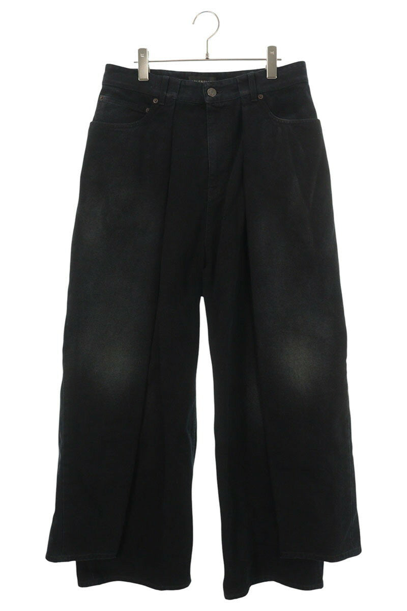 Balenciaga Wide Denim Pants Black Size S