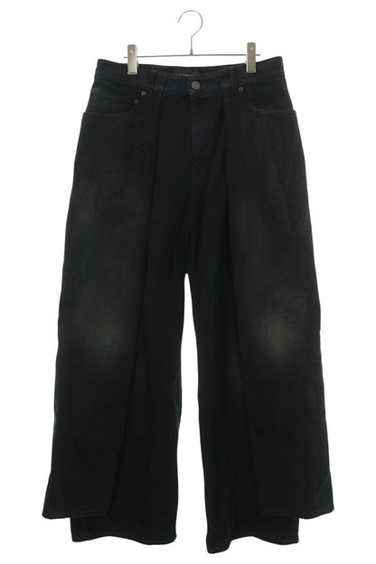 Balenciaga Wide Denim Pants Black Size S