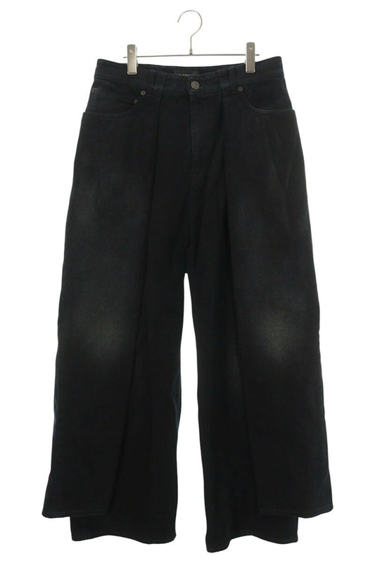 Balenciaga Wide Denim Pants Black Size S