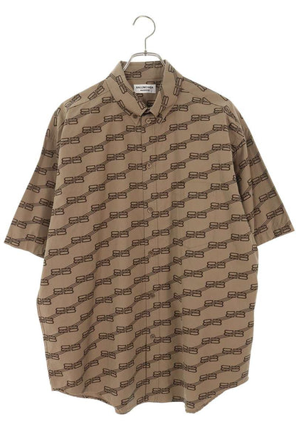 Balenciaga BB Short Sleeve Shirt Brown Size 36