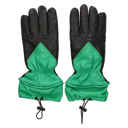 Bottega Veneta Leather Glove Black x Green One Size