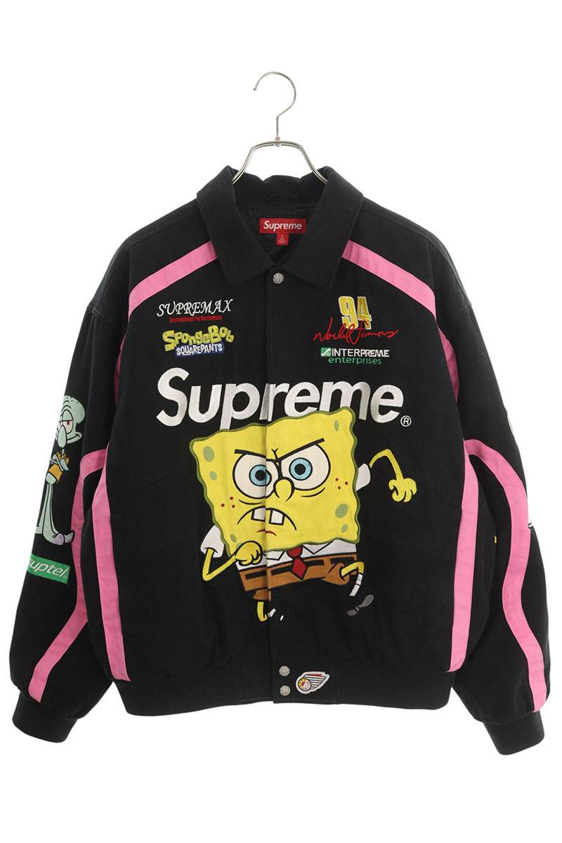 Supreme 25SS Spongebob Racing Jacket Black Black Size L