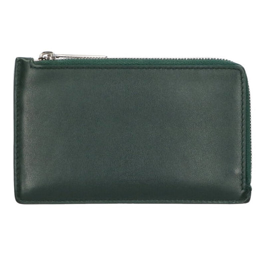 Balenciaga Logo Leather Card Case Green