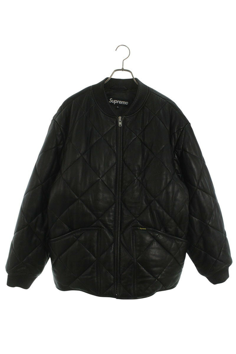 Supreme 22AW Quilted Leather Work Jacket Black Size XL